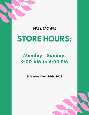 Store Hours for 2023
