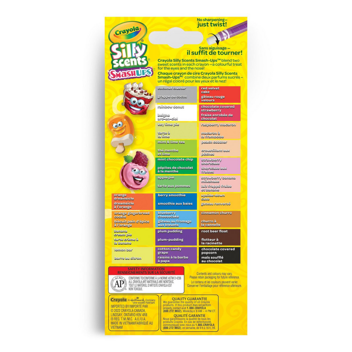 [A3ポスター×6] Good Mellows シリーズ セット Crayola - 58340 | Crayola - Twistable Silly Scents Smash Ups 24 PC