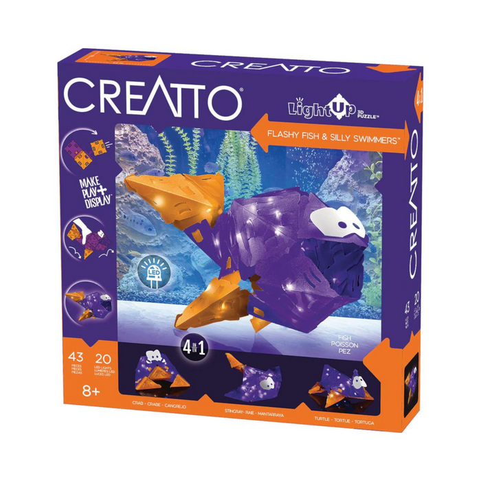 Thames & Kosmos - 888015 | Creatto: Flashy Fish & Silly Swimmers 3D Puzzle