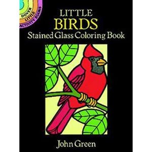 1 | Green - Little Birds Stained Glass Coloring Book
