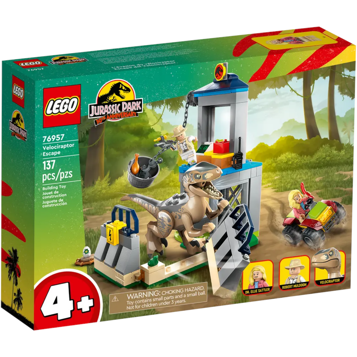 LEGO 76957 Jurrasic World Velociraptor Escape Castle Toys