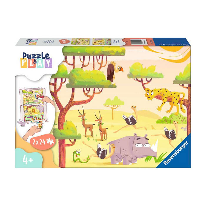 1 | Puzzle & Play: Safari Time 2x24 Piece Puzzle