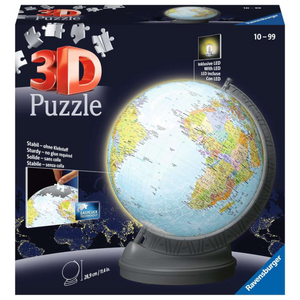 Ravensburger - 11549 | Light Up Globe - 540 PC 3D Puzzle