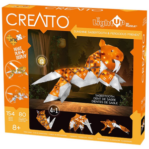 Thames & Kosmos - 888017 | Creatto: Sabertooth & Ferocious Friends 3D Puzzle