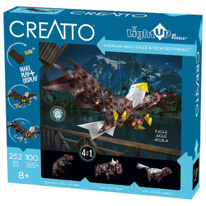Thames & Kosmos - 888022 | Creatto: American Bald Eagle & Frontier Friends 3D Puzzle