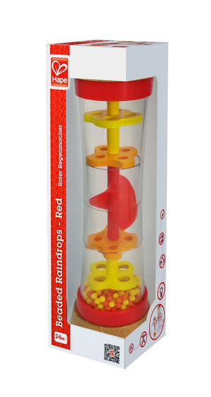 Hape - Beaded Raindrops Shaker (Red)