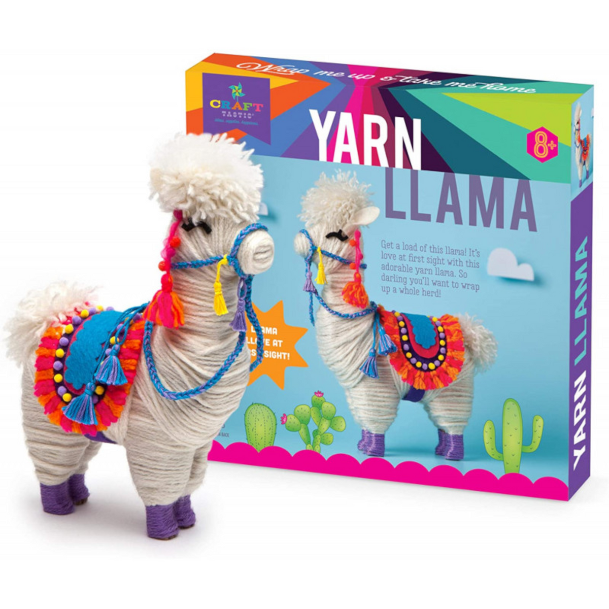 CraftTastic AW023 Crafttastic Yarn Llama Castle Toys