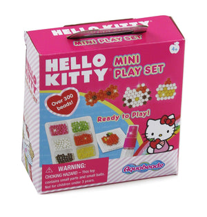 Ready to play fun with the Aquabeads Mini Play Set! Perfect for travel or party crafts! Includes: over 400 beads, 8 mini templates, mini layout tray, bead tray and spray bottle. Aquabeads amazing bead creations are easy to make, just choose a template, place the beads, mist with water and the beads magically stays together. Recommended age: 4+.