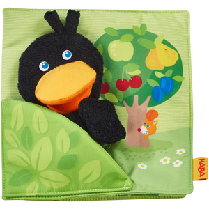 60 | Orchard Fabric Baby Book with Raven Finger Puppet
