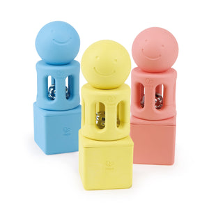 Hape - E0456 | Geometric Rattle Trio 9pcs - Toy Made with Japanese Rice