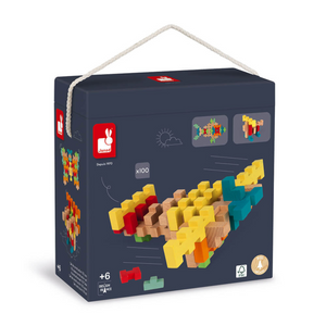 Janod - J08301 | 100 PC Wooden Construction Kit