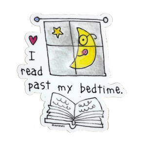 Laura Kelly Designs - ST-BEDTIME-L | Vinyl Sticker - I Read Past My Bedtime