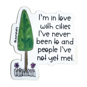 Laura Kelly Designs - ST-CITYLOVE-L | Vinyl Sticker - City Love
