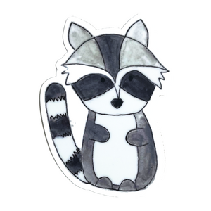 Laura Kelly Designs - ST-RACCOON-L | Vinyl Sticker - Raccoon
