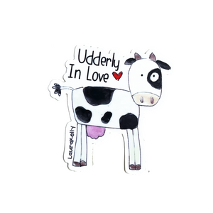 Laura Kelly Designs - ST-UDDERLY-L | Vinyl Sticker - Udderly in Love