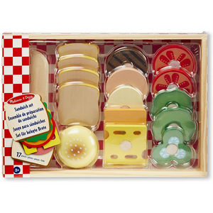 Melissa & Doug - 10513 | Wooden Sandwich Making Set