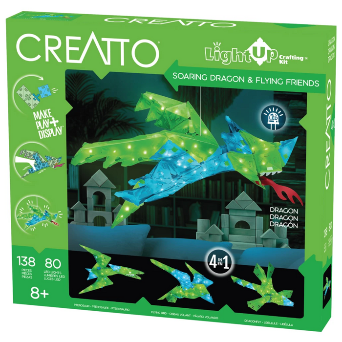 Thames & Kosmos - 888010 | Creatto: Soaring Dragon & Flying Friends 3D Puzzle
