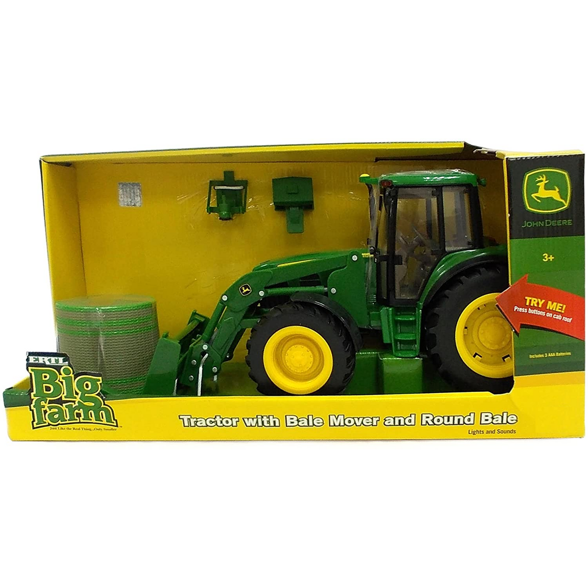Tomy - 46380 | Big Farm John Deere 1:16 7330 Tractor With Bale
