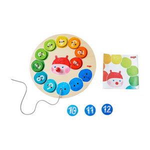 Haba - 305288 | 305288 - Threading Game Rainbow Caterpillar