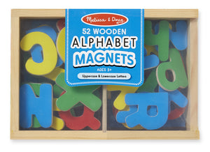 Melissa & Doug 10448 Magnetic Wooden Letters 52 Pieces
