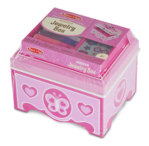 Melissa & Doug 18861 Decorate Your Own Jewellery Box Pink Wooden