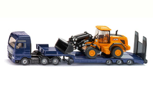 Man Truck with Low Loader and JCB Wheel Loader (1:87)