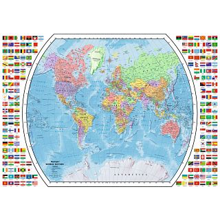 Ravensburger - 12000400 | Political World Map 1000 PC Puzzle