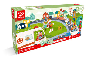 Hape - E1639 | Rescue Vehicles Puzzle
