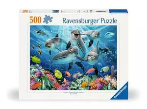Ravensburger - 12000200 | 12000200 - Dolphins in the Coral Reef 500 Pieces Jigsaw Puzzle