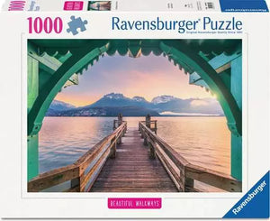 Ravensburger - 12001762 | Romantic Footbridge at Lac d'Annecy 1000 PC Puzzle