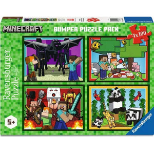 Ravensburger - 12004290 | Minecraft 4x100 PC Puzzle