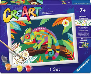 Ravensburger - 12023286 | CreArt: Colorful Chameleon - Paint By Numbers Set