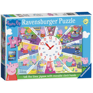 Ravensburger - 09510 | Peppa Pig Tell the Time - 60 Piece Clock Puzzle