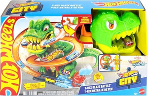 Hot Wheels - JBM73 | Hot Wheels - City T-Rex vs Fire Station Playset - Blaze Battle