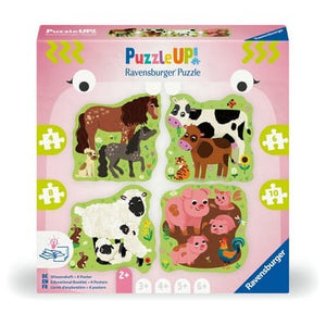 Ravensburger - 12004001 | Puzzle Up - Farm Animals 4,6,8,10 PC puzzles