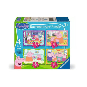 Ravensburger - 12004104 | Peppa Pig: Family Time 12,16,20,24 PC Puzzles