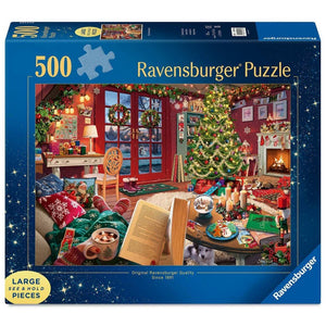 Ravensburger - 12001805 | Cozy Christmas Retreat - Large Format 500 PC Puzzle