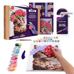 OKTO Art Kit a Cat in a Flower Crown