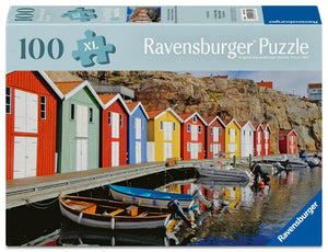 Ravensburger - 12001730 | Colorful Houses in Sweden 100 PC Puzzle