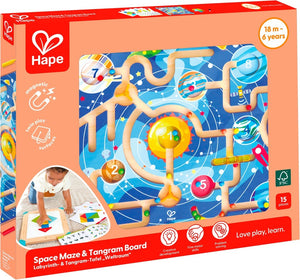 Hape - E0524 | Space Maze & Tangram Board