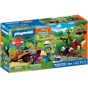 Playmobil - 72072 | Animals & Friends - Zookeeper with Vehicle