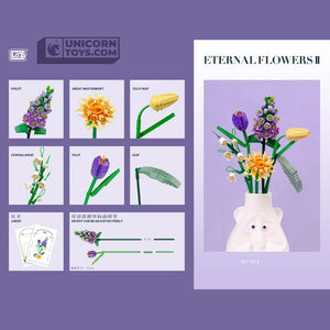 CIC - LOZ1672 | LOZ Violet Bouquet Eternal Flower