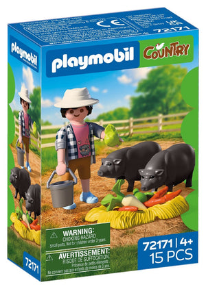 Playmobil - 72171 | Country: Farmer with Potbellied Pig