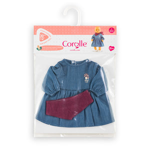 Corolle - 111220 | 12" Jeans Dress & Scarf Outfit