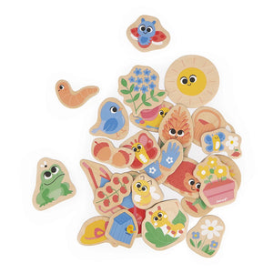 Janod - J09646 | Wooden Magnets - Garden