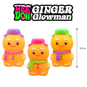 Schylling - SQMGM25 | Nee Doh - Squishmas Ginger Glowman (Assorted - One Per Purchase)