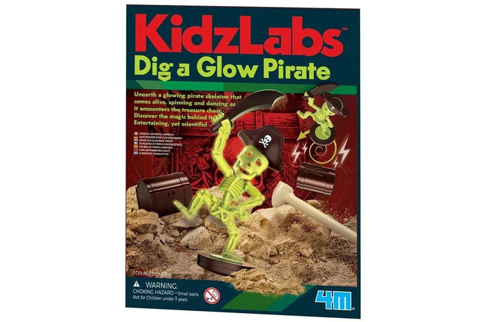 4M - P3471 | KidzLabs - Dig a Glow Pirate, Unearth a Pirate Skeleton
