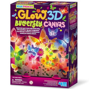 4M - P4796 | 3D Glow Butterfly Canvas, Create Your Own Light up Butterfly Artwork