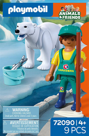 Playmobil - 72090 | Animals & Friends - Polar Bear & Zookeeper