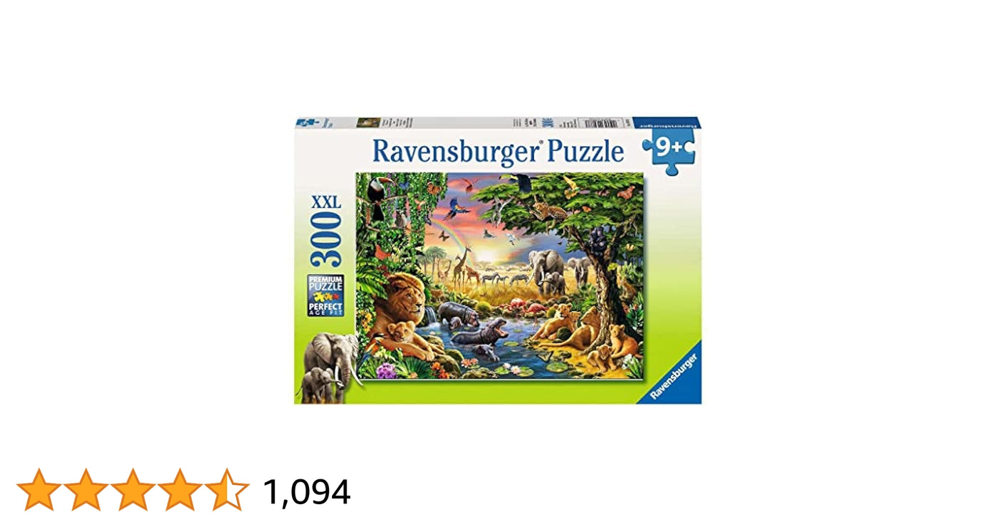 Ravensburger - 13073 | Evening at the Waterhole - 300 Piece Puzzle